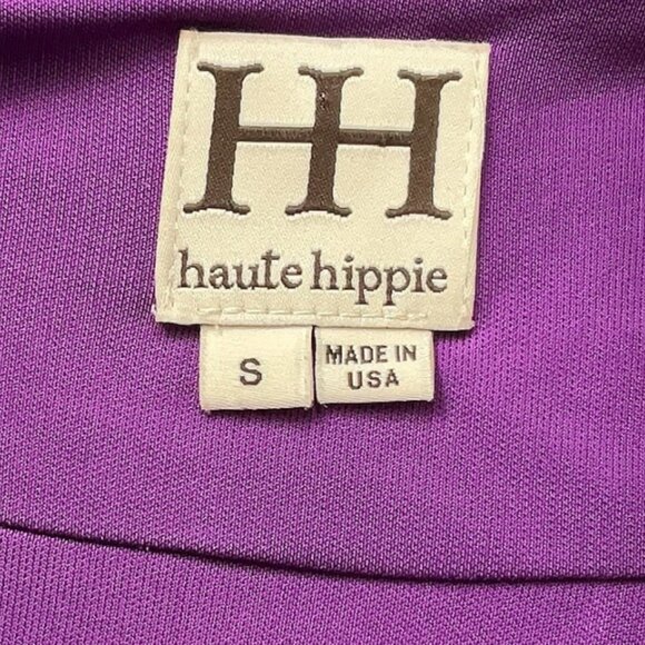Haute Hippie Purple Kaitlin Silhouette Wrap Front Dress - Picture 13 of 13